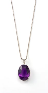 Amethyst pendant and necklace