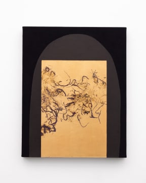 Hair Orchid Sweat Print Black 1, Cave Painting Series