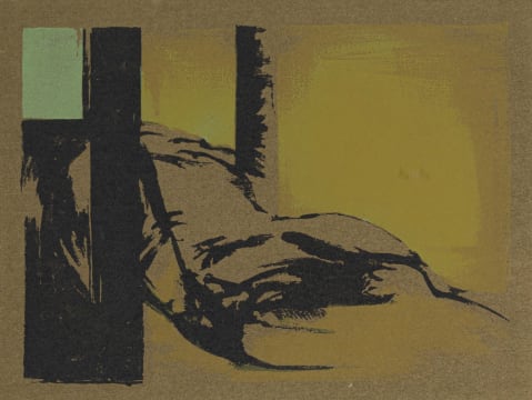 Wim Blom; Abstract Composition in Brown and Black