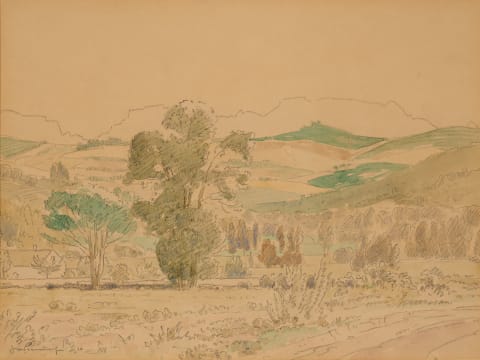 Jacob Hendrik Pierneef; Landscape with Trees
