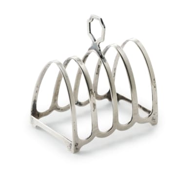An Elizabeth II silver toast rack, Mappin and Webb, Birmingham, 1964