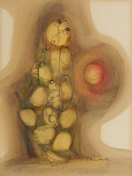 Hargreaves Ntukwana; Untitled (Abstracted Figure)