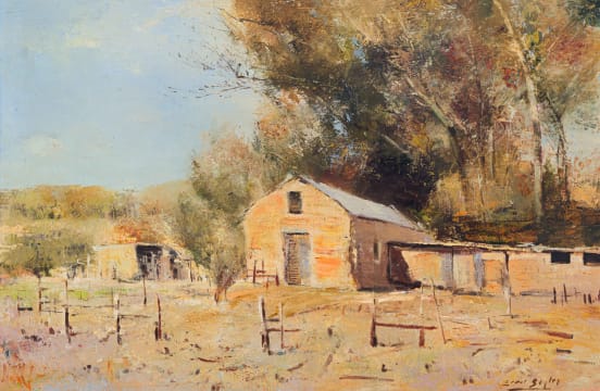 Errol Boyley; Farm Buildings beneath Trees