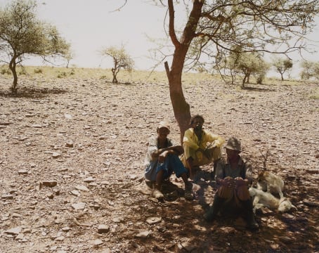 Three Men Rest at the Side of the Track between Bute Asbestos Mine and Heuningvlei in Northern Cape, Blue Asbestos Series