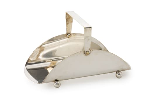 A silver-plated napkin holder, 20th century