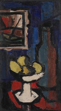 Maurice van Essche; Still Life with Fruit in a White Dish