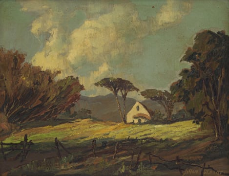 Johannes Oldert; Cape Landscape with Cottage