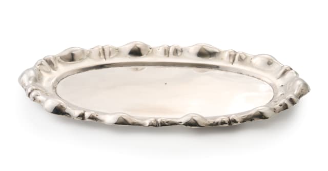 A Hungarian silver tray, maker's mark WS in a rectangle, 800 standard, c.1937-1966