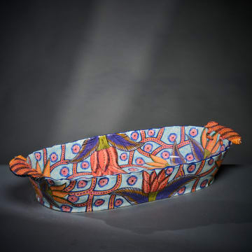 Chameleon and flower platter