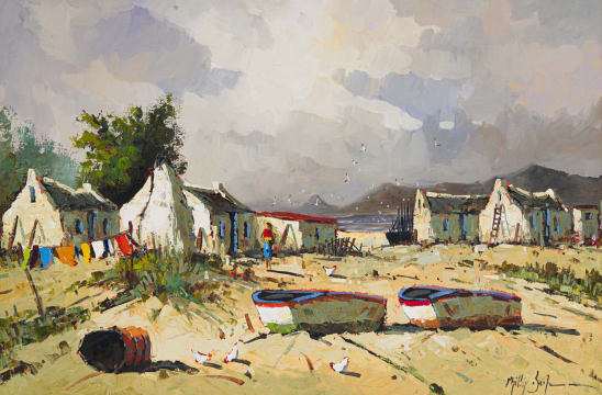 Phillip Britz; Fisherman's Cottages and Boats
