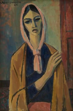 Maurice van Essche; Woman Wearing a Headscarf