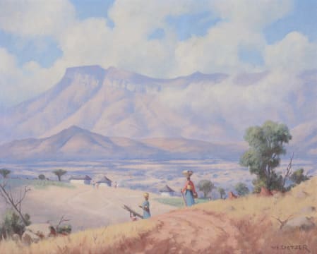 Willem Hermanus Coetzer; Drakensberg vanaf Laeveld/Drakensberg from Lowveld