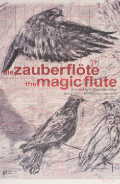 William Kentridge; The Magic Flute, poster