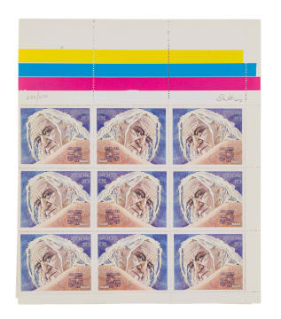 Walter Battiss; Fook Island Postage Stamps, two