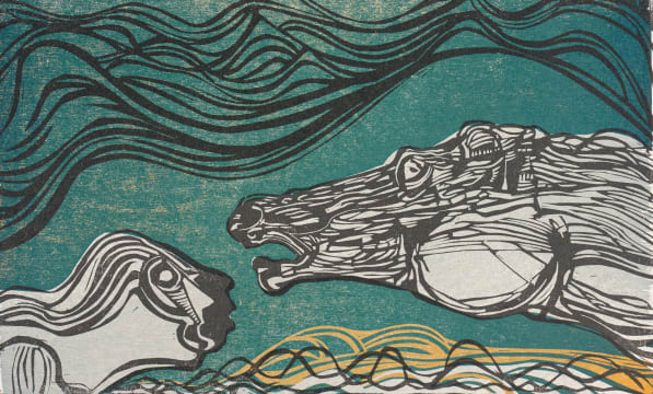 Cecil Skotnes; Woltemade Rescues Two Sailors, from The White Monday Disaster portfolio