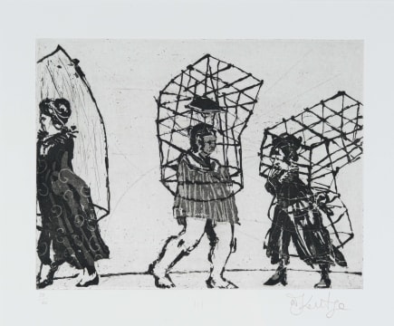 William Kentridge; Three Figures, from Give and Take series