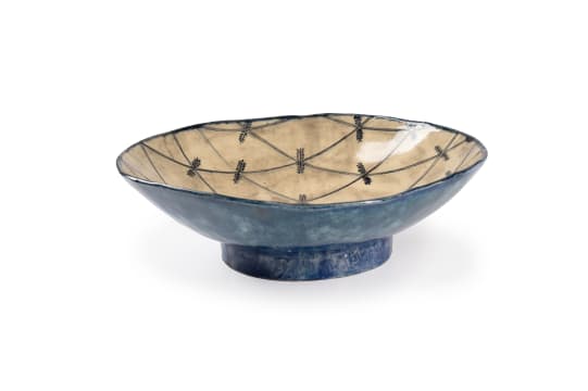 Ruan Hoffmann; Large charger with line and leaf motif