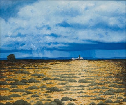 Michael Costello; Arid Landscape with House in the Distance