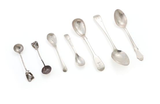 A group of miscellaneous silver spoons, various makers and dates