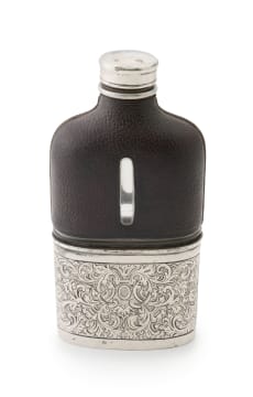 A gentleman's silver-plated hip flask, 20th century