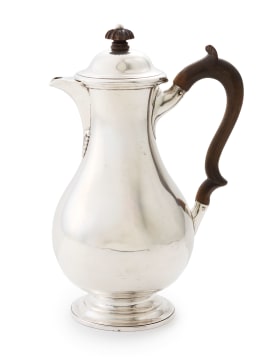 A Victorian silver coffee pot, F B Thomas & Co, London, 1890