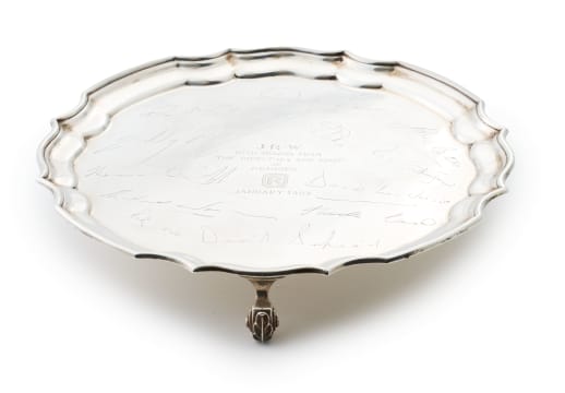 An Elizabeth II silver salver, W I Broadway & Co, Birmingham ,1987