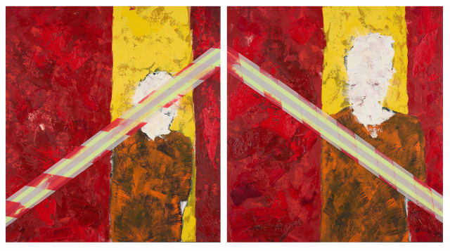 Lwando Dlamini; Untitled Portrait III, diptych