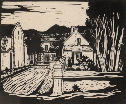 Jacob Hendrik Pierneef; Straat in Tulbagh (Street in Tulbagh) (Nilant 8)