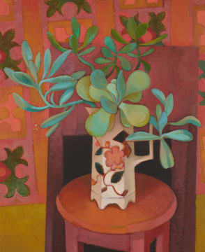 Bronwen (Jinny) Heath; Leaves in the Cezanne Jug