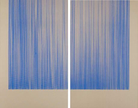 Morné Visagie; To Join the River of Hours, the Sea of Years (Cobalt), diptych