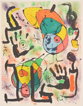 Joan Miró; Les Voyants (The Seers), Plate 6 (Mourlot 666)