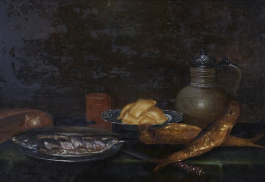Attributed to Jacob van Es; Still Life with Fish and Jug