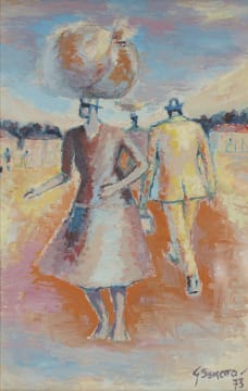 Gerard Sekoto; Three Figures in the Street