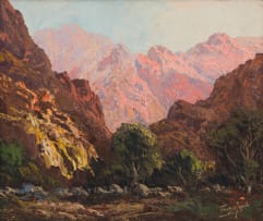 Tinus de Jongh; View of Mountains