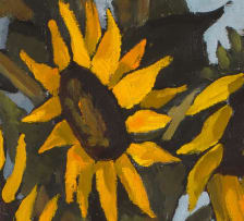 David Botha; Still Life with Sunflowers and Fruit