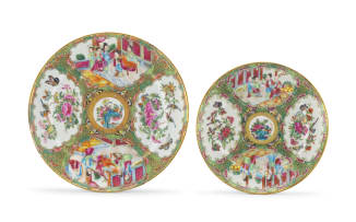 Two Chinese famille-rose dishes, Qing Dynasty, late 19th/early 20th century