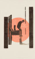 Lionel Abrams; Man Rising from a Chair, five