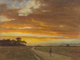 Walter Gilbert Wiles; Walking home at Sunset