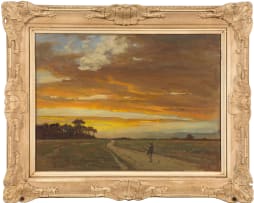 Walter Gilbert Wiles; Walking home at Sunset