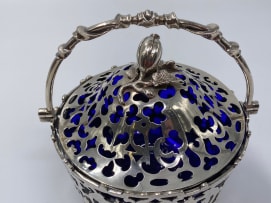 A Victorian silver basket and cover, Joseph Angell & John Angell, London, 1845