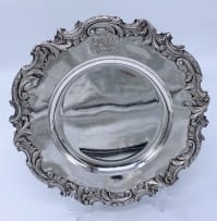 A German silver dish, maker's initials ICK, with import marks for Austro-Hungary, 1886-1922