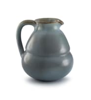 A Linn Ware grey-glazed jug