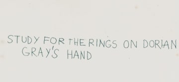 Jim Dine; Study for the Rings on Dorian Gray's Hand