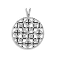 Black and white diamond pendant