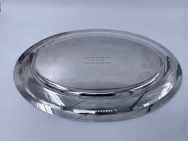 A French silver-plate dish, Christofle, 1935-1983