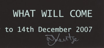William Kentridge; What Will Come, poster