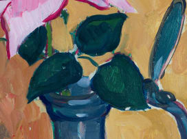 François Krige; Pink Rose in a Vase