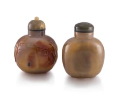 A Chinese agate snuff bottle, Qing Dynasty, 19th/20th century