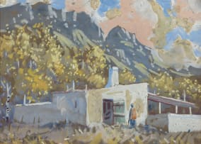 Sydney Carter; Cottage in a Mountainous Landscape