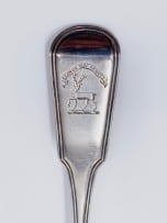 A George III silver Fiddle and Thread pattern salad fork, Soloman Hougham, London, 1802